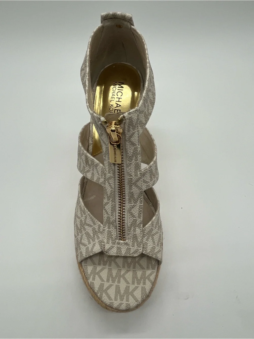 Michael Kors Damita Logo Espadrille Wedge Sandals. Excellent condition.  8 1/2 M